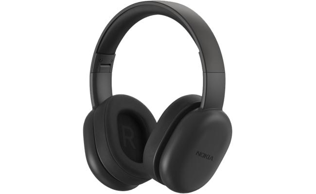 Nokia E1300 Bluetooth Headphones Over Ear, Bluetooth Wireless Headphones, 40H Playtime, HiFi Stereo Headphones Wireless with Microphone, aptX Low Latency, Soft Earpad, Compact Headphones for Phone/PC(Black)